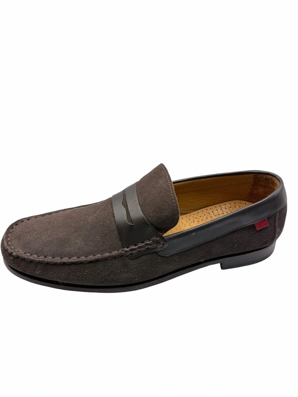 Marc Joseph New York Brown Suede Penny Loafers Men’s Size 8 Made in Brazil